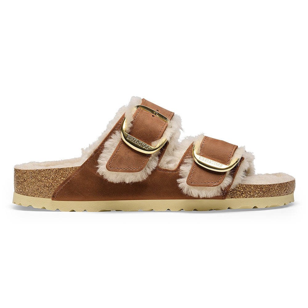 כפכפי בירקנשטוק Arizona Big Buckle Shearling נשים