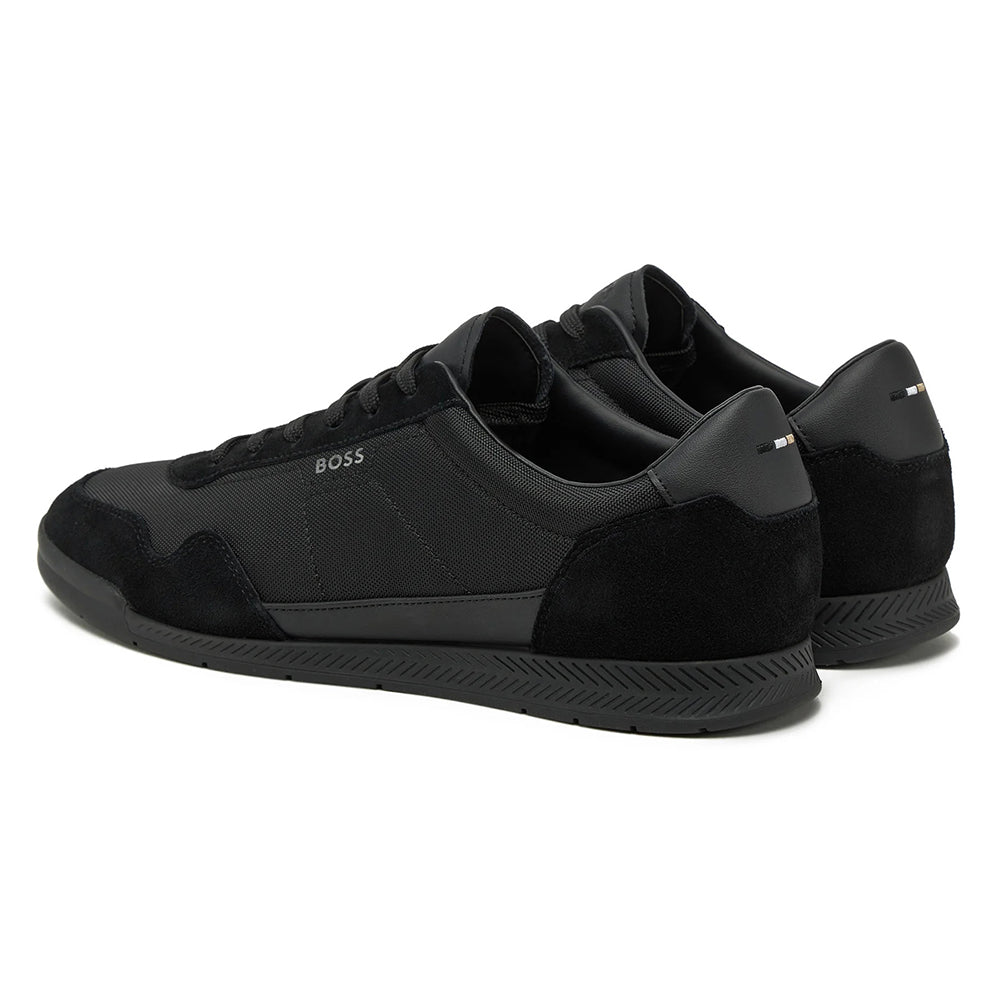 נעלי הוגו בוס Mixed-Material Lace-Up Trainers גברים