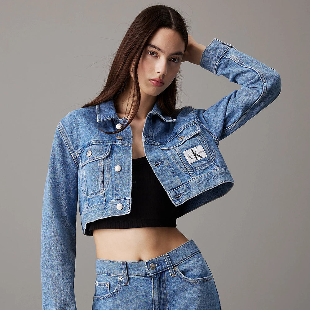 ג'קט ג'ינס קלווין קליין Extreme Crop 90S Denim נשים