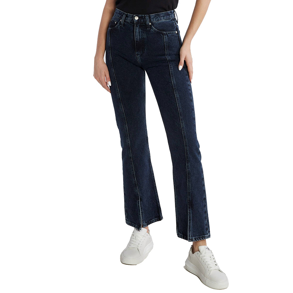 ג'ינס קלווין קליין Authentic Bootcut Front Split נשים