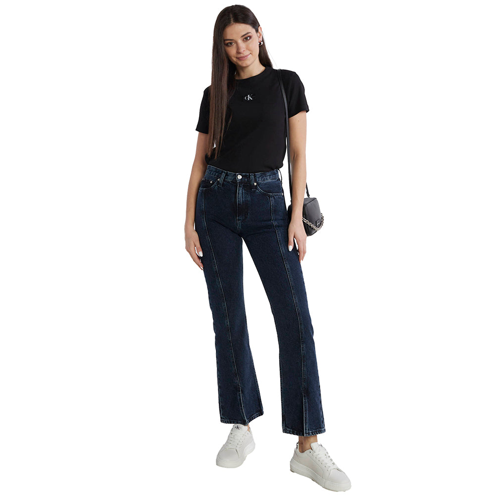 ג'ינס קלווין קליין Authentic Bootcut Front Split נשים