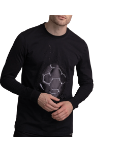 חולצת טישירט ארוכה באלר עם רקמת כדורגל גברים