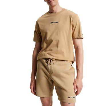 חולצת טישירט קצרה עם לוגו טומי הילפיגר גברים