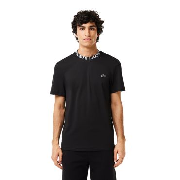 חולצת טישרט קצרה לקוסט Ultralight Pique Logo Jacquard Collar גברים